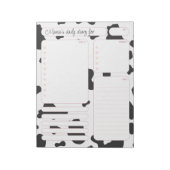 Roze Koe dagelijkse planernotities en lijst doen Notitieblok (Linkerzijde)