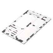 Roze Koe dagelijkse planernotities en lijst doen Notitieblok (Schuin)