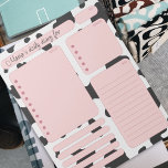 Roze Koe dagelijkse planernotities en lijst doen Notitieblok<br><div class="desc">Roze Koe dagelijkse notities en aanbiedingen doen. Blijf georganiseerd in stijl met onze planner en om lijsten te maken met trendy dierlijke afdrukken. Houd taken in de gaten terwijl u uw dagelijkse routinewerkzaamheden een beetje waanzinnig toevoegt</div>
