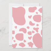 Roze Koe Eerste verjaardag afdrukken hebben de mee Kaart (Achterkant)