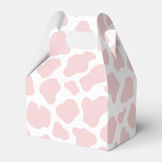 Roze Koe Patroon Bedankdoosjes (Achterkant)