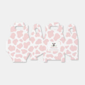 Roze Koe Patroon Bedankdoosjes (Uitgevouwen)