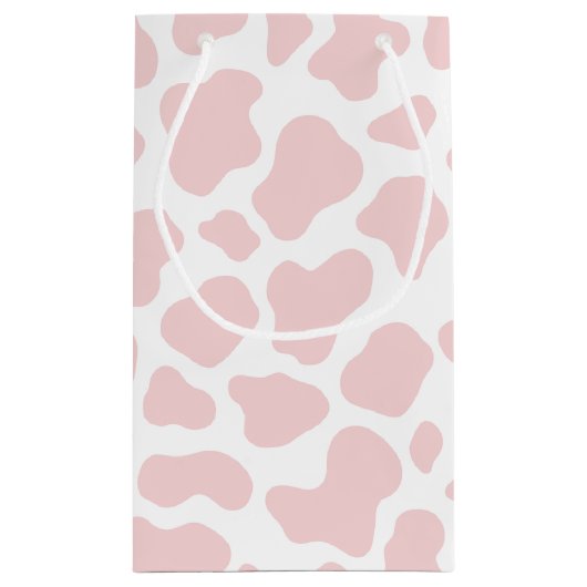 Roze Koe Patroon Gift Bag Klein Cadeauzakje (Achterkant)