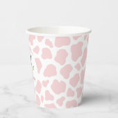 Roze Koe Patroon Papieren Bekers (Links)