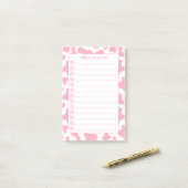 Roze Koe print gepersonaliseerd om te doen lijst Post-it® Notes (Op bureau)