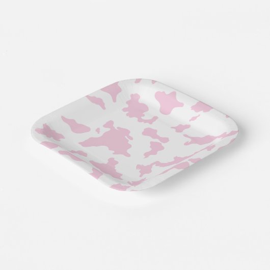 Roze Koe Print Paper Bord (Gebogen)