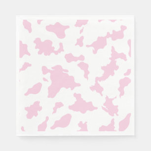 Roze Koe Print Papier servet