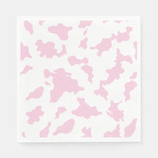 Roze Koe Print Papier servet