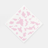 Roze Koe Print Papier servet (Hoek)