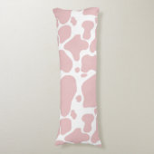 Roze Koe print patroon voor Koe liefhebbers Lichaamskussen (Voorkant Verticaal)