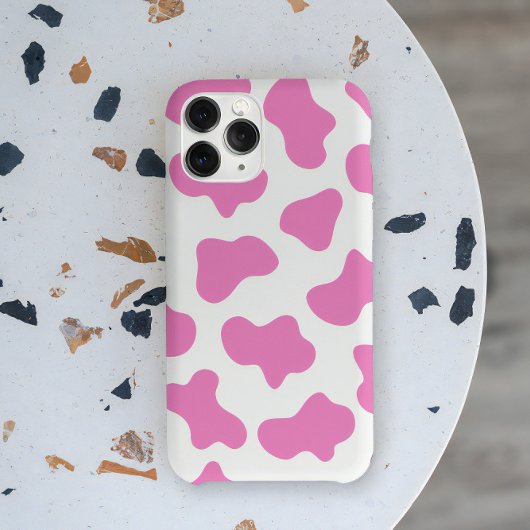 roze koe print Telefoon Case