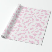 Roze Koe Print Wrapping Paper Cadeaupapier (Uitgerold)