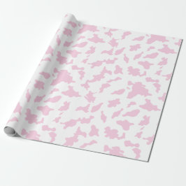 Roze Koe Print Wrapping Paper Cadeaupapier