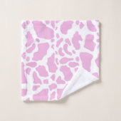 Roze Koe spots Dierlijk afdrukpatroon Bad Handdoek (Wasdoekje)