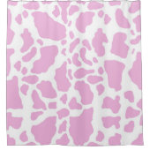 Roze Koe spots Dierlijk afdrukpatroon Douchegordijn (Voorkant)