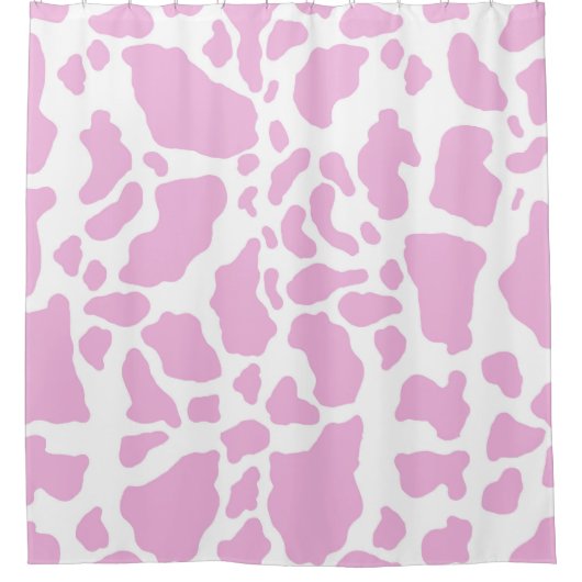 Roze Koe spots Dierlijk afdrukpatroon Douchegordijn (Voorkant)