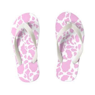 Roze Koe spots Dierlijk afdrukpatroon Kinder Teenslippers