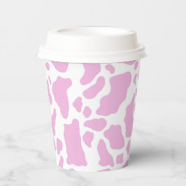 Roze Koe spots Dierlijk afdrukpatroon Papieren Bekers