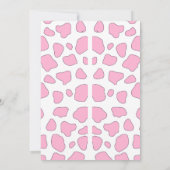 Roze Koe uitnodiging, elke leeftijd, Koe verjaarda Kaart (Achterkant)