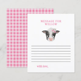 Roze Koe Verjaardag Tijd Capsule Bericht Kaart