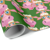 Roze Koeien Cadeaupapier (Rol Hoek)