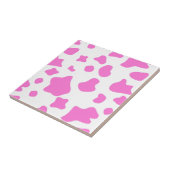 Roze koeien, dierbontdruk, vee tegeltje (Zijkant)