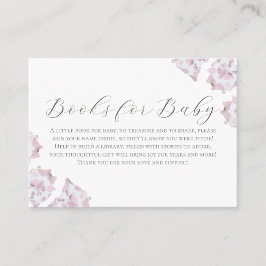 Roze Koeienhuid Luier Raffle Kaart (Voorkant)