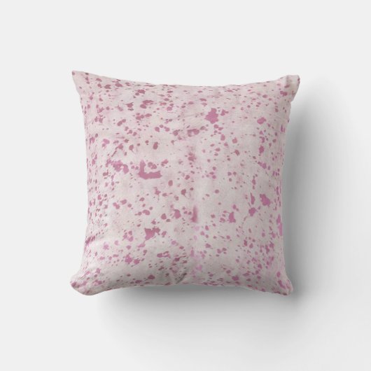 Roze Koeienhuid Print Bright Scatter Throw Cushion Kussen (Voorkant)