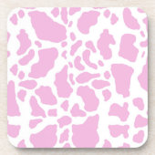 Roze Koeienprint Bier Onderzetter (Voorkant)