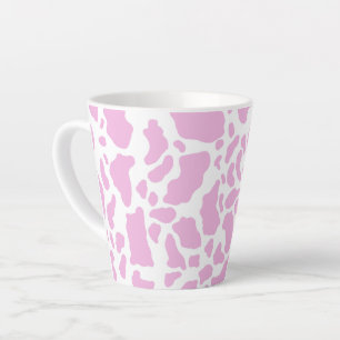 Roze koeienprint latte mok