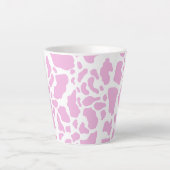 Roze koeienprint latte mok (Voorkant)