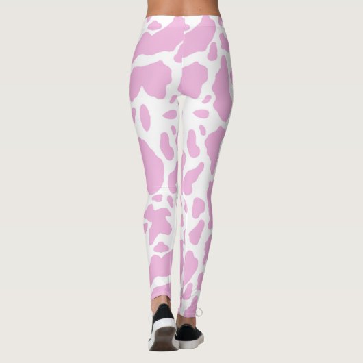 Roze Koeienprint Leggings (Achterkant)