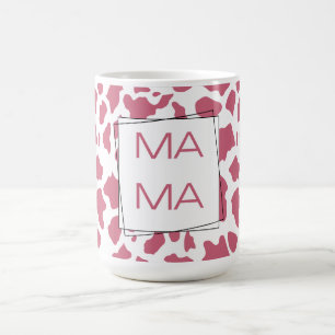 Roze koeienprint “MAMA” Koffiemok