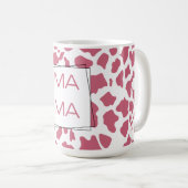 Roze koeienprint “MAMA” Koffiemok (Voorkant rechts)