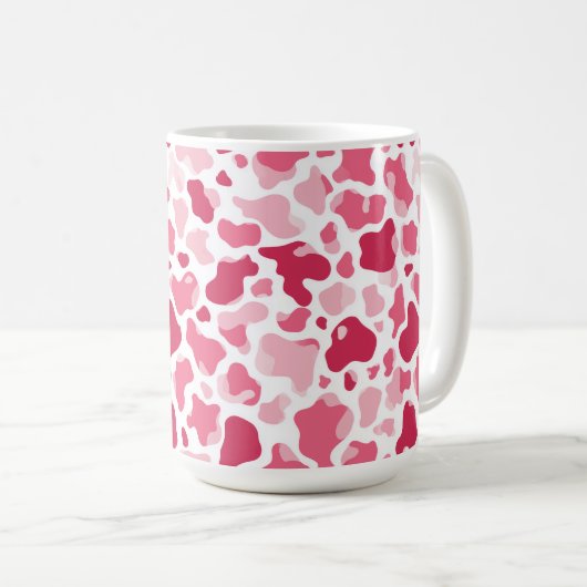 Roze Koeienprint Mok (Voorkant rechts)