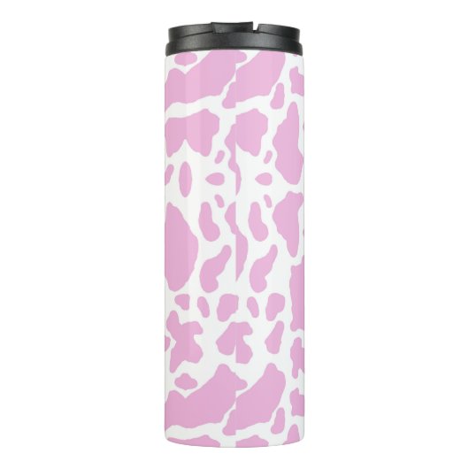 Roze koeienprint thermosbeker (Achterkant)
