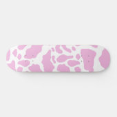 Roze Koeienvlekken Dierenprint Patroon Persoonlijk Skateboard (Horizontaal)