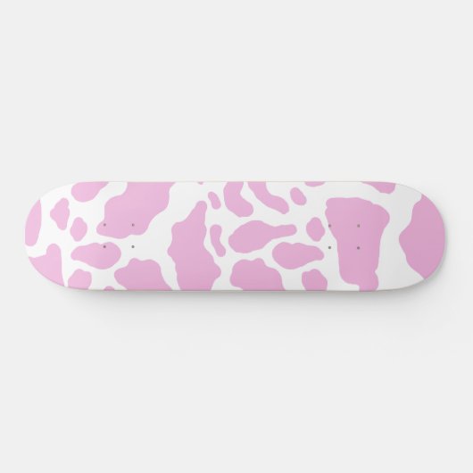 Roze Koeienvlekken Dierenprint Patroon Persoonlijk Skateboard (Horizontaal)