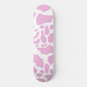 Roze Koeienvlekken Dierenprint Patroon Persoonlijk Skateboard (Voorkant)