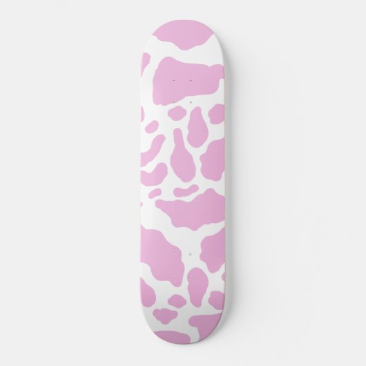 Roze Koeienvlekken Dierenprint Patroon Persoonlijk Skateboard (Voorkant)