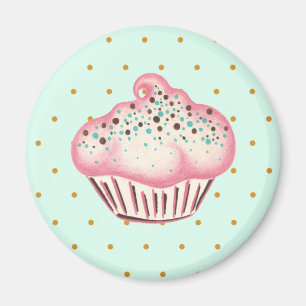 Roze koekbakkerij Kitchen Magnet