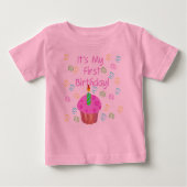 Roze koekje 1e verjaardag (Voorkant)