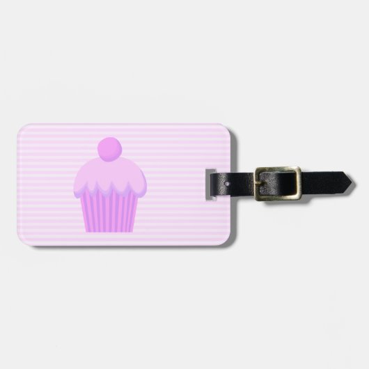 Roze koekje. bagagelabel (Voorkant horizontaal)