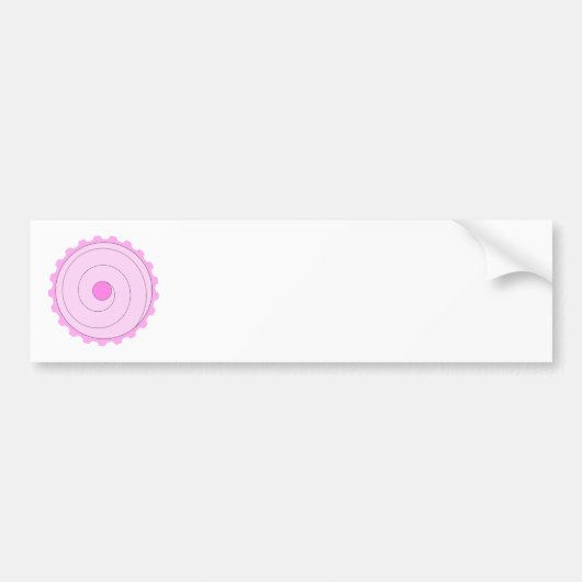 Roze koekje. bumpersticker (Voorkant)