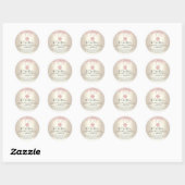 Roze koekje Glitter Drift Gold Bakery Chef Legal Ronde Sticker (Vel)