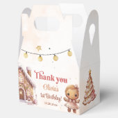 Roze Koekje Kerstmis Verjaardagsfeestje Bedankdoosjes (Geopend)