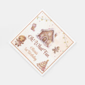 Roze Koekje Kerstmis Verjaardagsfeestje Servet (Hoek)