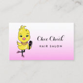 Roze koekje met penseelhaar en penseelzout visitekaartje (Voorkant)