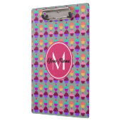 Roze koekje Persoonlijke Naam, Douane Monogram Klembord (Links)
