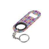 Roze koekje Persoonlijke Naam, Douane Monogram Mini Flessenopener (Achterkant Gekanteld)